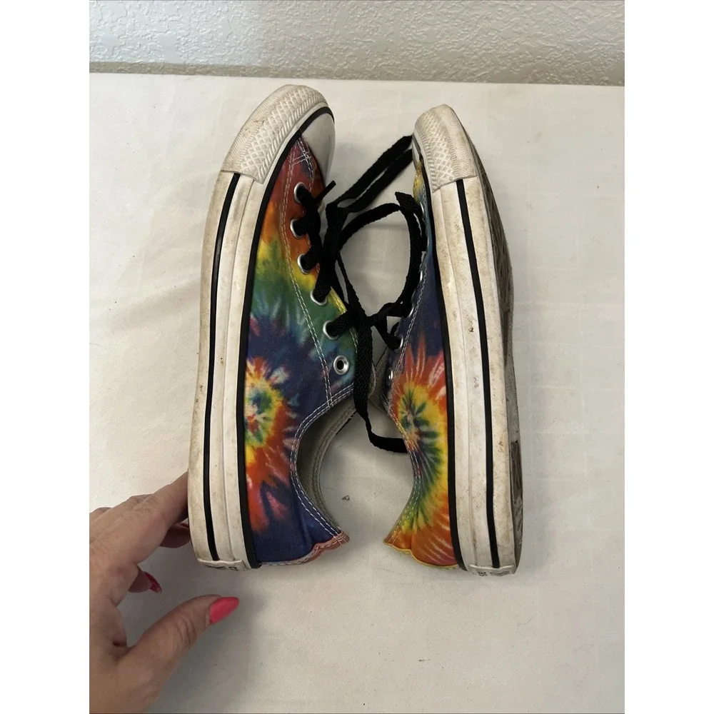 Unisex TIE DYE CONVERSE ALL STAR CHUCK TAYLOR SNEAKERS Women 7 Men 9 Rainbow - Picture 6 of 8